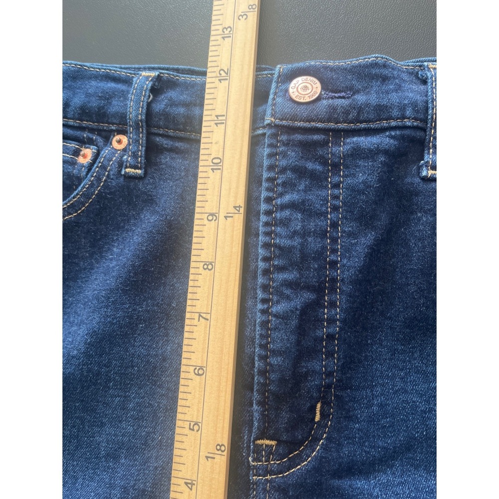 GAP 70's Flare High Rise Jeans Women's 16 Short Dark Wash Stretch Denim Blue - Picture 6 of 10